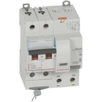 DISJONCTEUR DIFFERENTIEL DX3 6000 VIS 2 POLES 400V 25A TYPE AC 30MA 10KA COURBE C 4 MODULES LEGRAND 411160