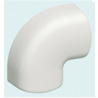 angle plat - pour goulotte de climatisation - 120 x 75 mm - blanc - iboco 06833