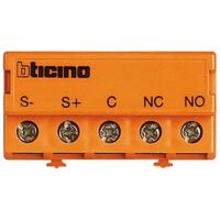 Bticino – Relais contacts secs NO/NF pour portiers – Transforme sortie S+S- en contact sec – Compatible avec gâches et ventouses – 2A maximum