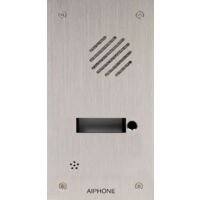 Aiphone – Façade inox encastrée 1 bouton FDB1 – Pour interphone DBS1AP, DA1AS et platine DA1DS – Installation encastrée