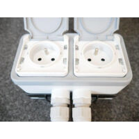 Legrand Plexo Piquet Jardin Étanche 2 Prises 2P+T IP55 – Gris – Prêt à Installer