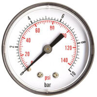 MANOMETRE SEC A RACCORDEMENT AXIAL