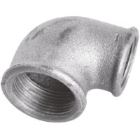 COUDE REDUIT FONTE GALVANISEE PETIT RAYON 90° DOUBLE FEMELLE N° 90R