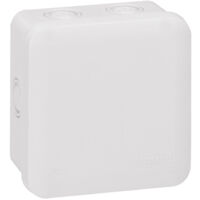 Boîte de dérivation carrée à 7 entrées pour presse-étoupe Plexo dimensions 80x80x45mm gris RAL7035 LEGRAND 092014