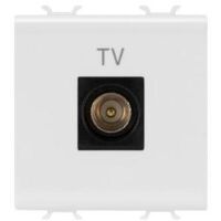 PRISE TV 2M DIR.CONN.MALE.9,5MM BLANC GEWISS GW10367