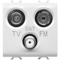 PRISE TV+FM+SAT 2M BLANC GEWISS GW10382