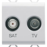 PRISE TV+SAT 2M BLANC AB GEWISS GW10383AB