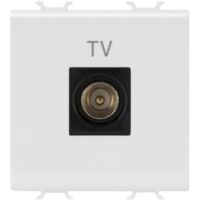 PRISE TV 2M DIR.CONN.MALE.9,5 BLANC SAT. GEWISS GW15367