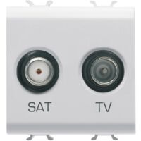PRISE TV+SAT 2M BLANC SAT. GEWISS GW15383