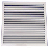 Grille de reprise intérieur avec filtre alu blanc pour dalle faux-plafond D 600x600 mm S&P (UNELVENT) 850136