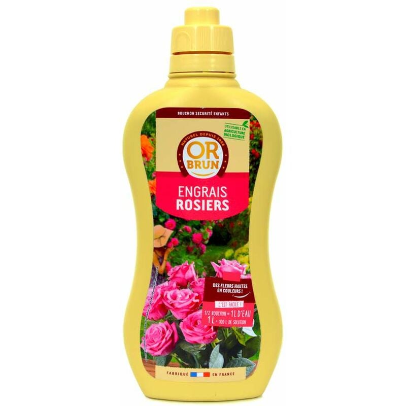 Engrais liquide plantes fleuries Or Brun, fertilisant organique 1L UAB