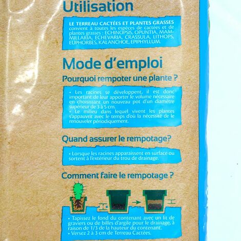 mélange spécial pour drainage argan Subcouche de terreau professionnel pour plantes succulentes et actacées 5 l 