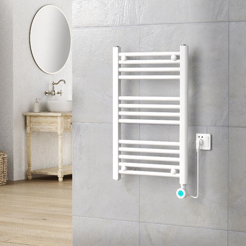 Termoarredo Scaldasalviette Elettrico Bianco 70x45 Cm 300W Termostato Digitale  Warm