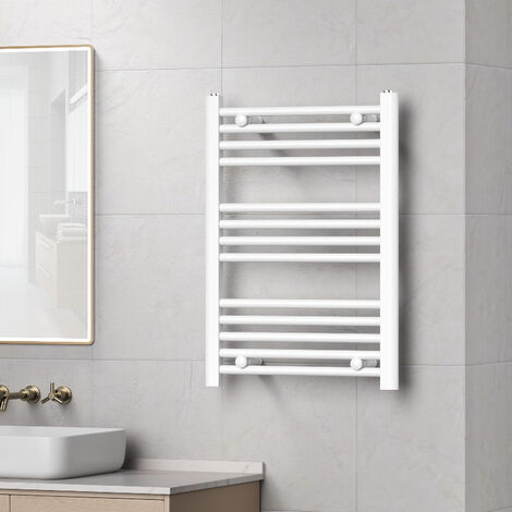 Termoarredo Scaldasalviette Dritto 70x50 Cm Bianco Warm Interasse 45 Cm