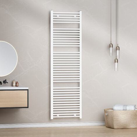 Scaldasalviette Dritto Bagno Bianco 180x50 Cm Interasse 45 Cm Warm