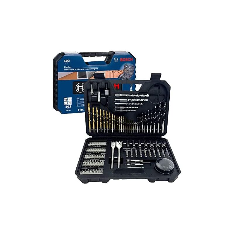 Set 103 Pezzi Punte E Bit Bosch V-Line Titanio - Per Legno, Metallo E Pietra, Con Custoria Portatile - Foto 5