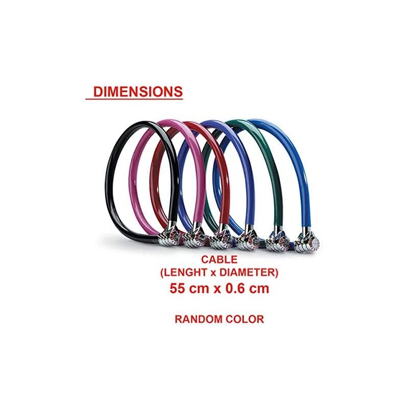 Lucchetto Bici Master Lock Con Cavo 55cm - Combinazione 3 Ghiere, Per Skateboard E Attrezzatura - Foto 4