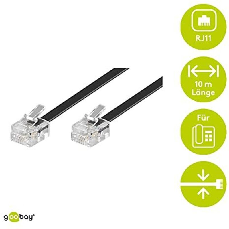 CSL - Cavo telefonico da 2 m da spina TAE-F a spina RJ11