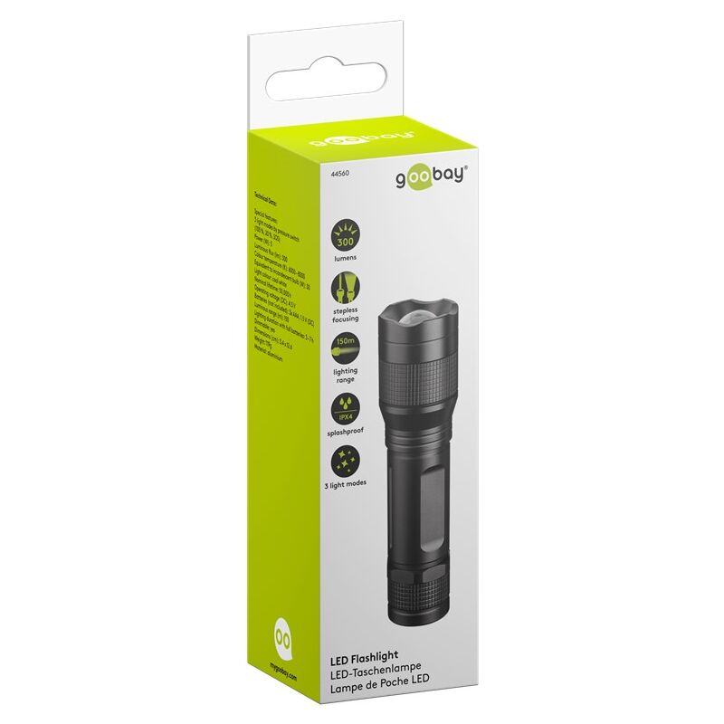 goobay 44560 Torcia LED High Bright 300, Ideale per Il Tempo | WhichOne