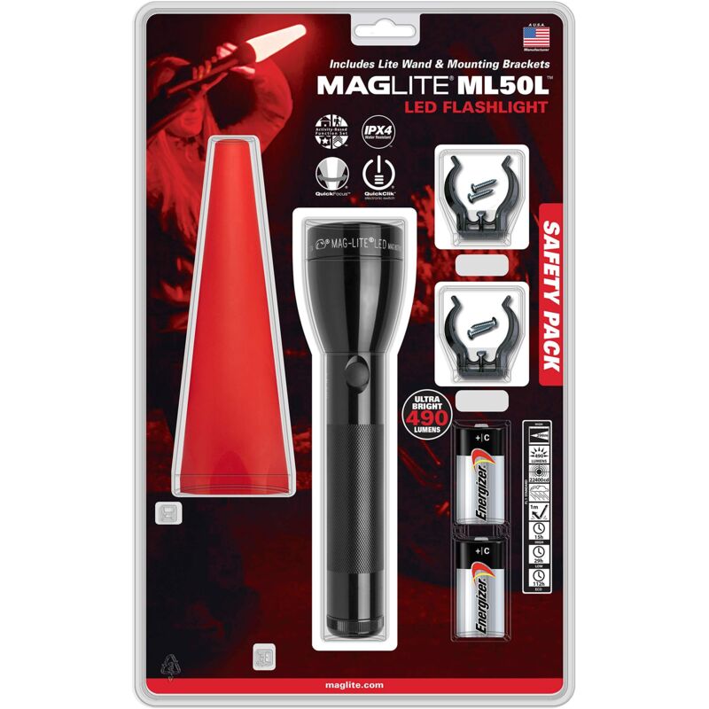 Faro Per Bici Busch & Müller Myc E 50 Lux – Fanale Anteriore Nero, Alimentazione A Batteria, Compatto E Affidabile, Per Bici Da Città E Trekking