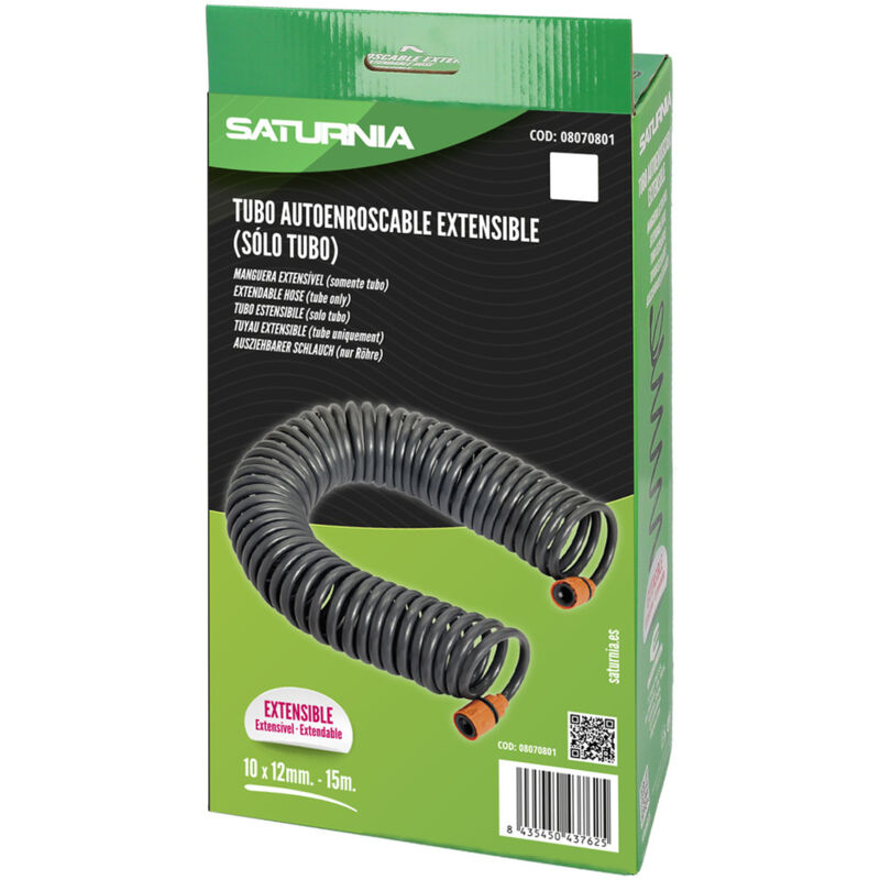 Tubo Irrigazione A Spirale 15mt - Completo Di Raccordi Per Giardino E Terrazzo - Foto 6