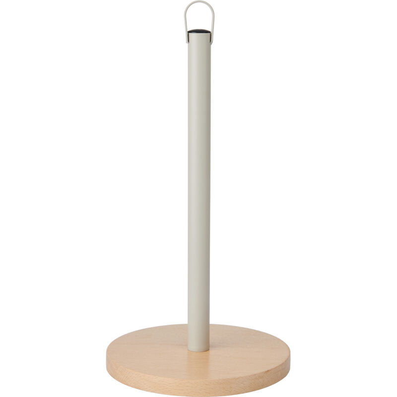 Porta Rotolo Da Cucina KitchenCraft Idilica - Base In Legno Di Faggio FSC, Asta In Metallo Zincato, Altezza 31,5 Cm - 2