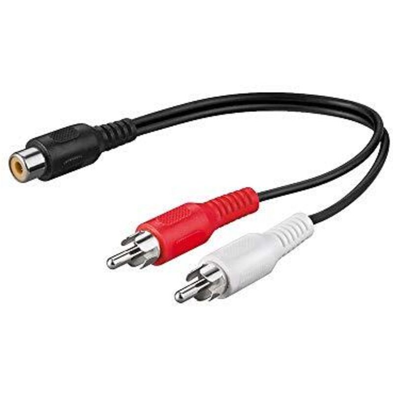Cavo Audio RCA Doppio Da 2 Metri – Bianco – Per Collegare Subwoofer E Altoparlanti – Placcatura Oro - 5