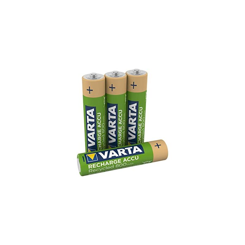 Varta Ricarica Accu Recycled Batterie Aaa Micro Nimh Pack Mah Realizzate Con L Di