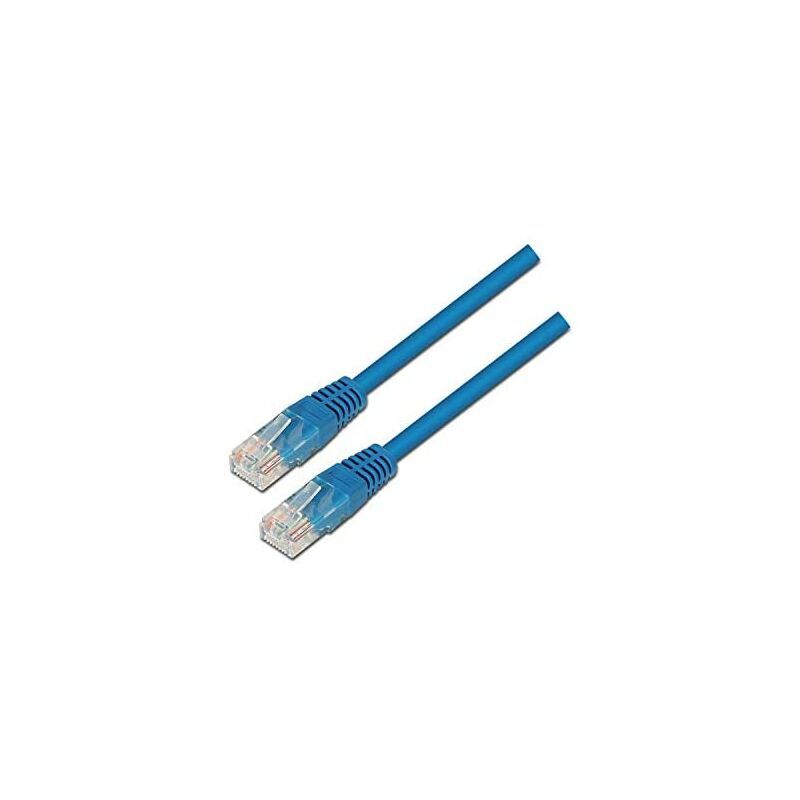 AISENS A135-0241 - Cavo Patch RJ45 (0,5 m, 10/100/1000 Mbit/s,  Switch/Router/Modem/Pannello di connessione/Punto d'accesso/Campi di  connessione), Blu