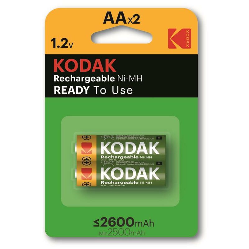 KODAK Batterie ricaricabili Ni-MH LR06/AA 1,2V 2600mAh - Vendute a coppia