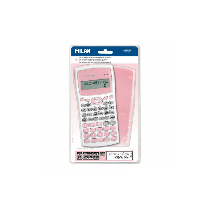 Blister calcolatrice scientifica m240 antibatterico rosa nuovo milan