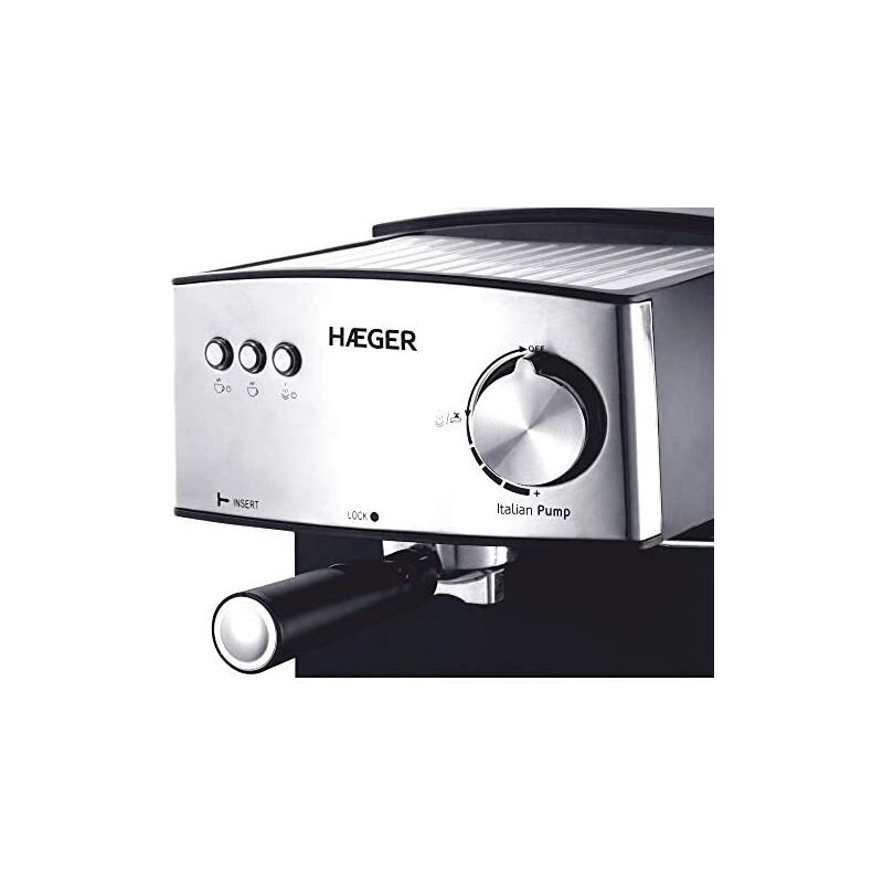 Macchina da caffè espresso haeger d'italia plus 850w 15bar con sistema a  serbatoio d'acqua per capsule di caffè e caffè macinato