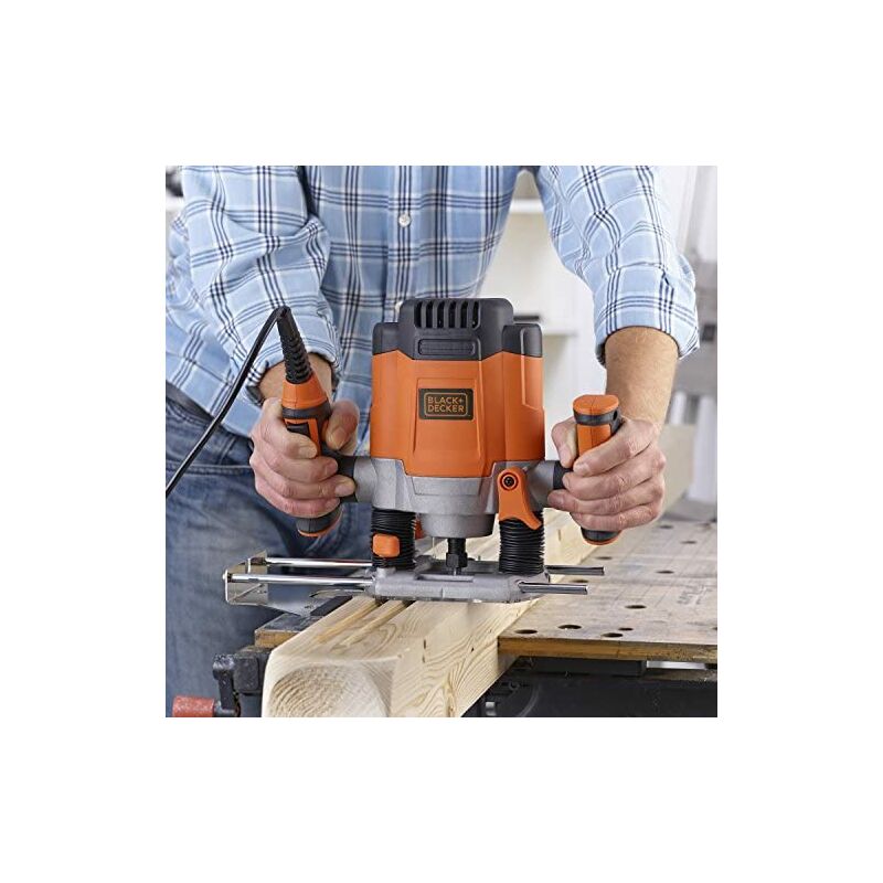 Black & Decker Kw1200eka-qs Milling Machine 1200W Orange One Size / EU Plug