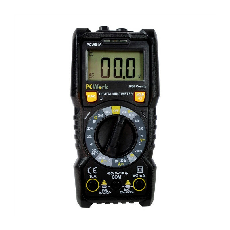 VEVOR VEVOR Multimetro Digitale, 4000 Conti Voltmetro Amperometro  Intelligente Tester di Continuità Ohm Volt Ampere Meter Tensione CA/CC  Corrente Resistenza Diodo Ampio Display LCD e Retroilluminazione