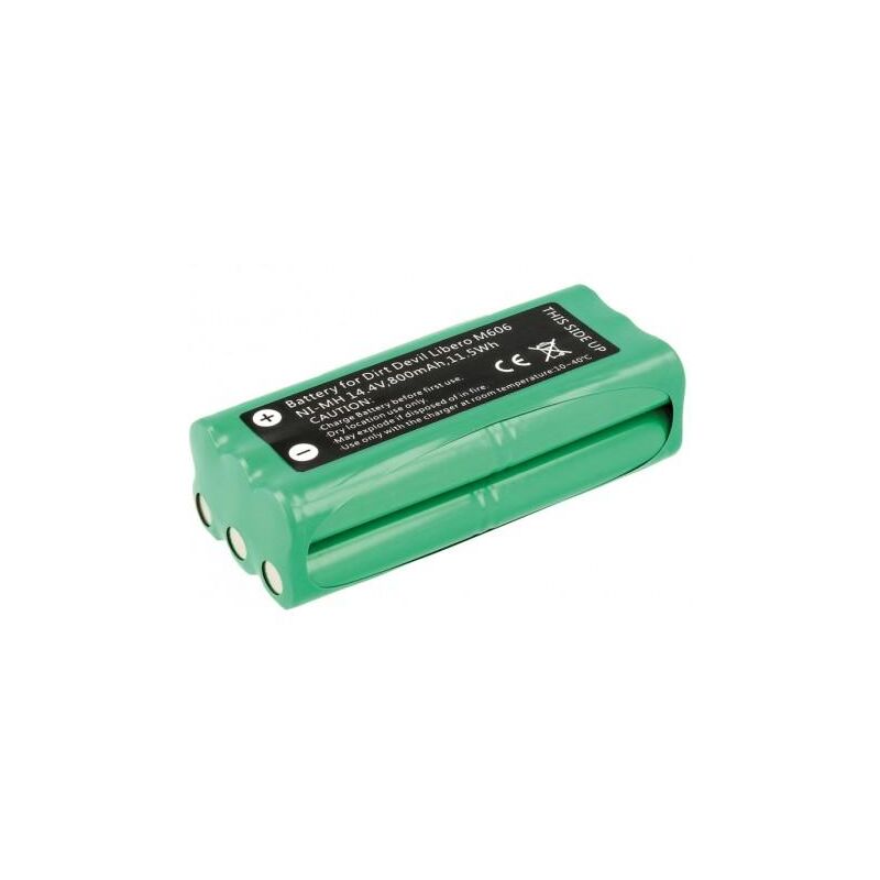 Batteria NiMH Per Robot Aspirapolvere Dirt Devil M607 Spider - 14,4V, 1800 MAh, 26 Wh, Verde