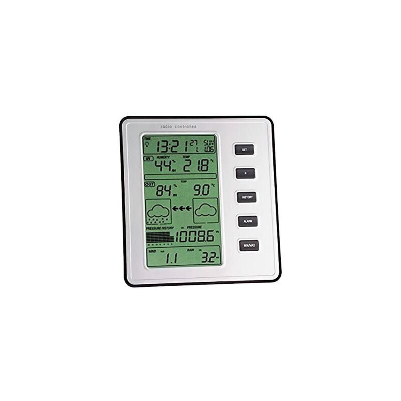 TFA Stazione 30,5002 Meteo - Stazione Meteo (1,5 V AA, Nero, Bianco, 171g, 110 x 20 x 95 mm