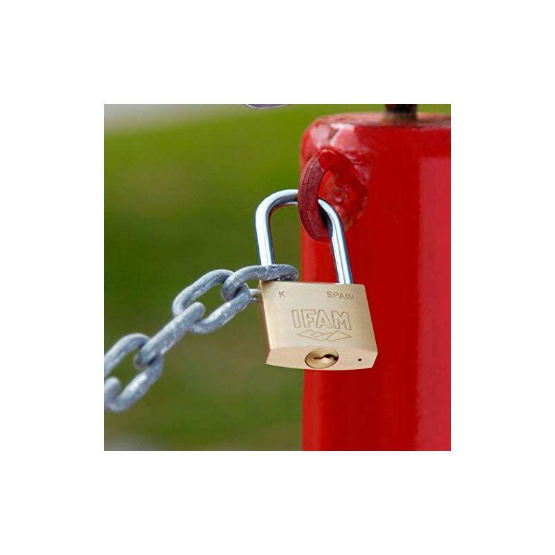 IFAM Candado Serie Z, Modelo Z25AL, Arco Largo, 25mm, Acero Cromado, Seguridad y Resistencia a la Intemperie, Uso en puertas exteriores, garajes, cobertizos, portales, armarios, Aleación de Zinc