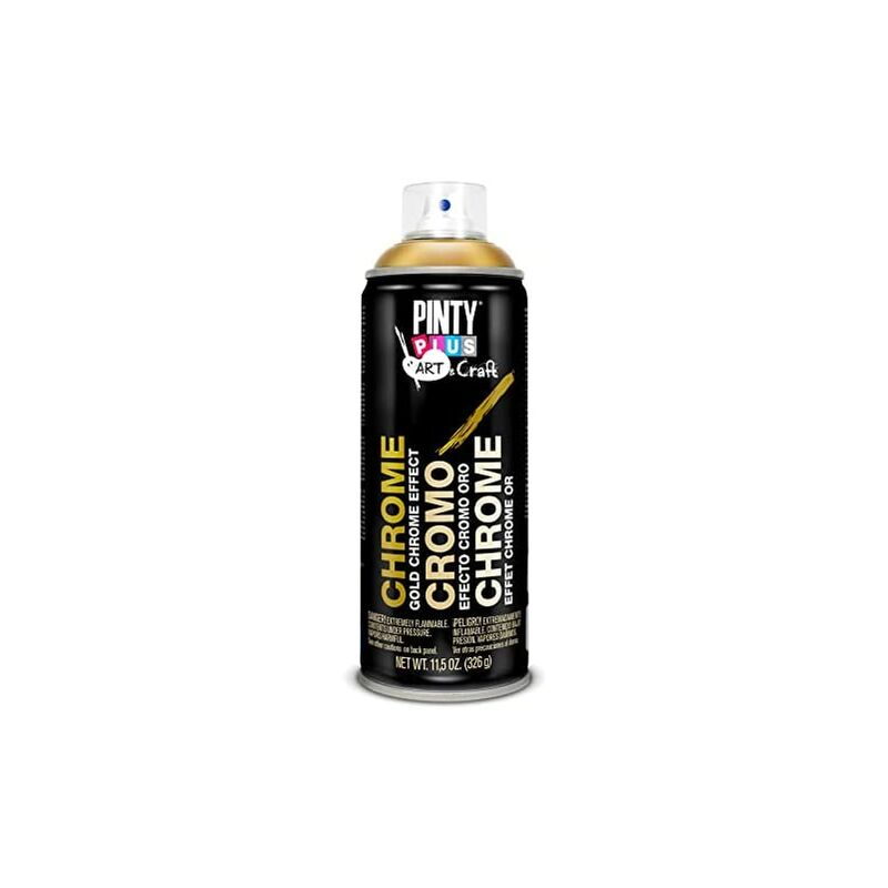 pintyplusart & craft vernice spray 520cc effetto cromo oro c151