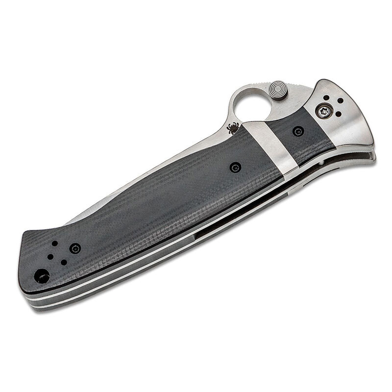 Coltello da caccia Spyderco STE-C149GP Vallotton Sub-Hilt con lama in  acciaio inossidabile CPM S30V lunga 9,5 cm e manico in G-10 nero liscio.  Include una clip da tasca multiposizione