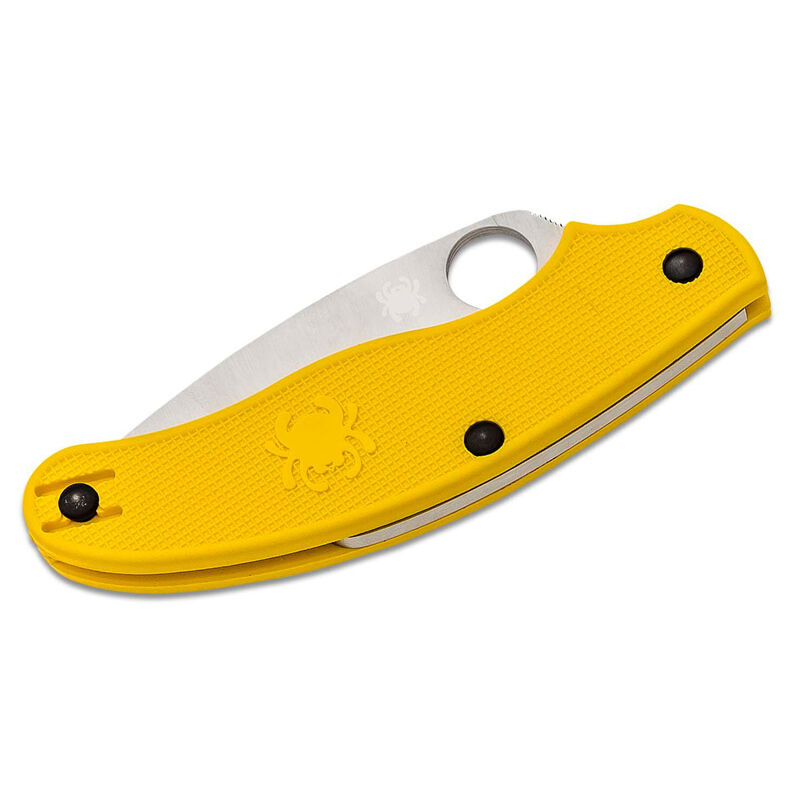 Spyderco STE-C94SYL Coltello tascabile UK Coltello a penna Sale lungo 7,4  cm SpyderEdge LC200N in acciaio satinato lama seghettata con manici in FRN  giallo. Clip da tasca a 4 posizioni