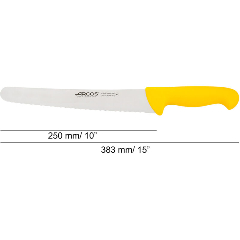 Arcos Serie 2900 - Coltello da Chef Coltello da Cucina - Lama Acciaio Inossidabile Nitrum 300 mm - Manico Polipropilene Colore Verde