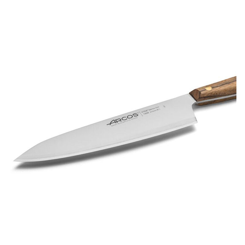 Arcos Coltello da chef serie Nórdika, lama in acciaio inossidabile NITRUM®  lunga 21 cm e manico in legno Ovengkol