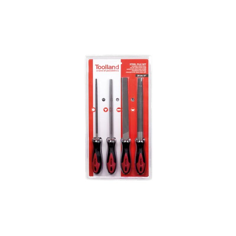 Set di lime in acciaio - 20 cm/8 - 4 pezzi