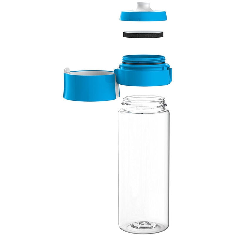 Brita Fill&Go Bottle Filtr Blue Bottiglia per filtrare l'acqua 0,6 L Blu,  Trasparente