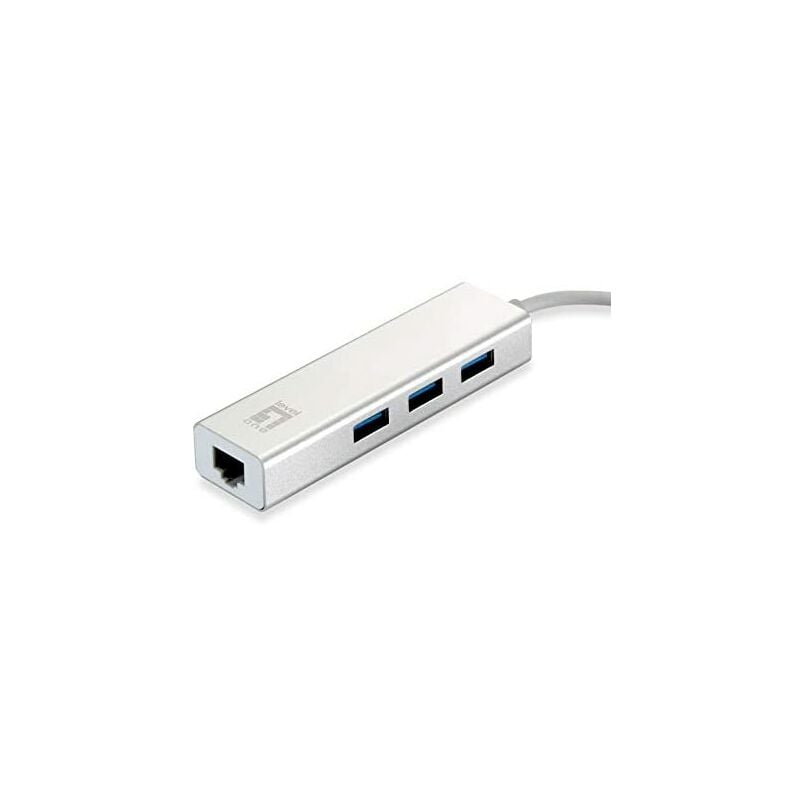 Adattatore da USB-C a gigabit ethernet rj45 level one con hub usb 3.0 3  porte