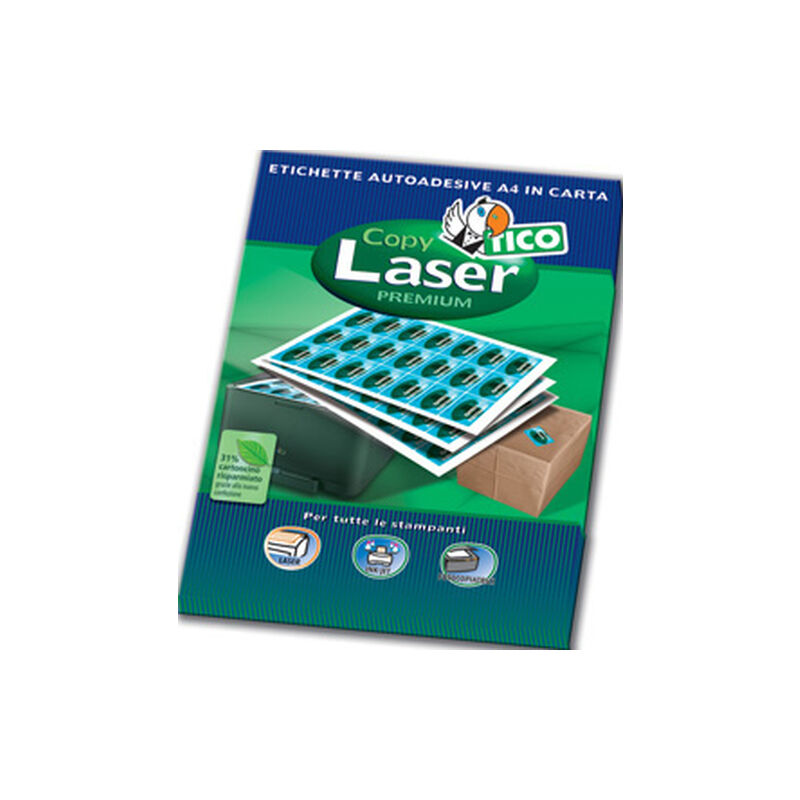 Scatola 100 fogli etichette bianche senza bordi-laser/colore  laser/inkjet/fotocopiatrici