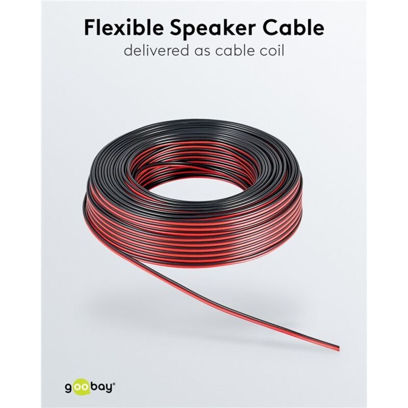 Goobay Cavo Altoparlanti 2x4,0mm 50m Bianco CCA - Qualità Audio Reale