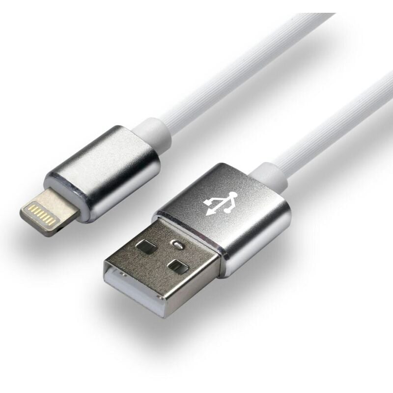 everActive Cavo Micro USB, Cavo in silicone, ricarica rapida fino a 2,4 A,  lunghezza 100 cm, bianco, Modello: CBS-1MW