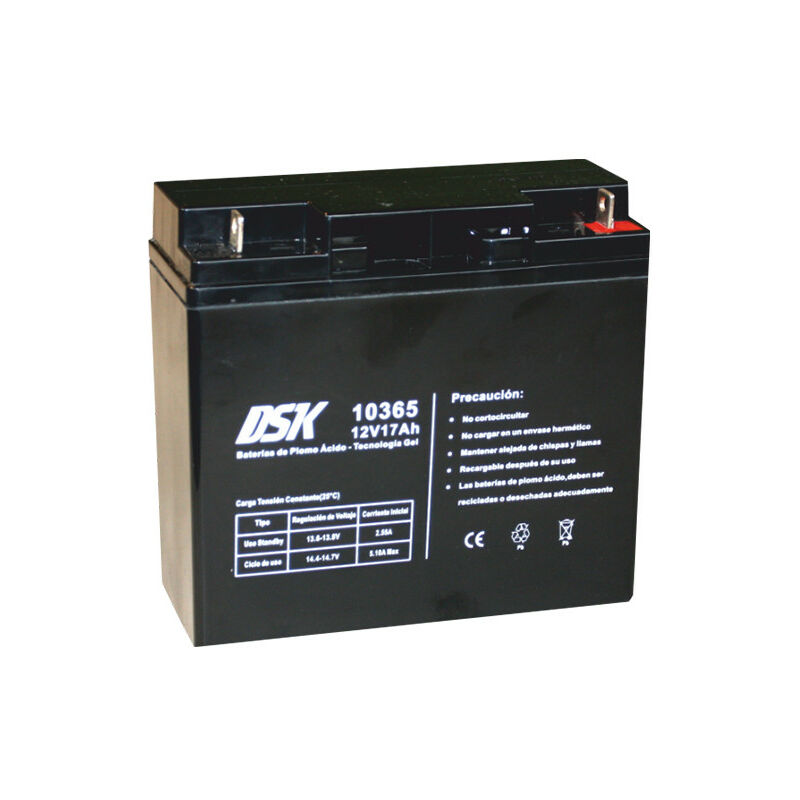 Batteria al piombo 12vdc 17ah Gel Veicoli 181x76x167mm Dsk 10365