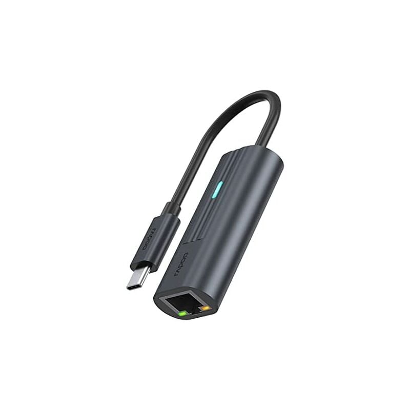 Rapoo Adattatore da USB-C a Gigabit LAN (Adattatore universale senza  installazione, Compatibile con i principali sistemi operativi, velocità  fino a 1000 Mbps), Colore Grigio Scuro